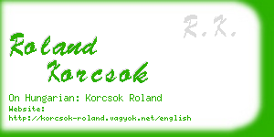 roland korcsok business card